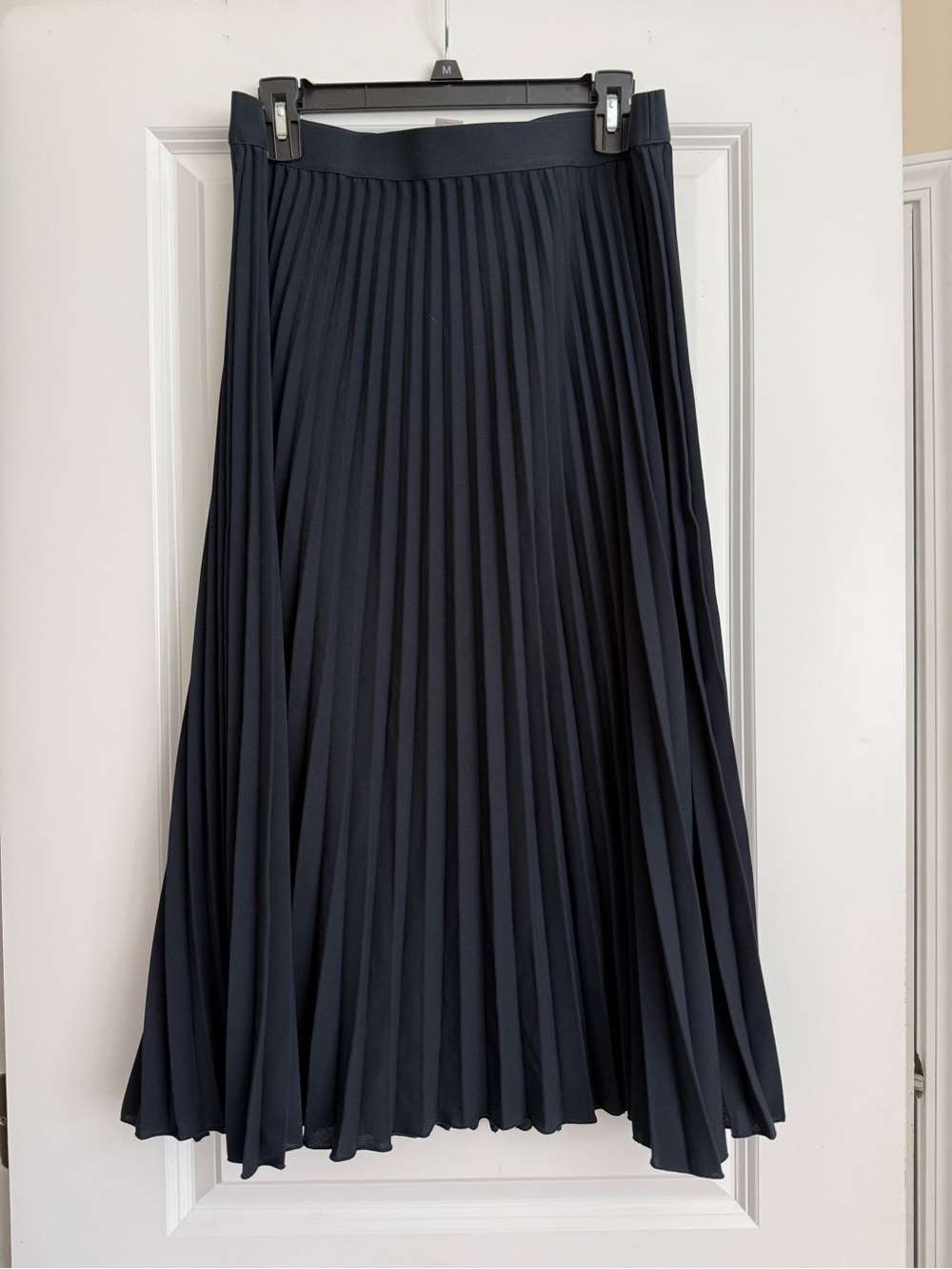Pleated Midi Skirt - Navy Blue